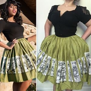 Pinup Girl Clothing Mary Blair Commuters Skirt M